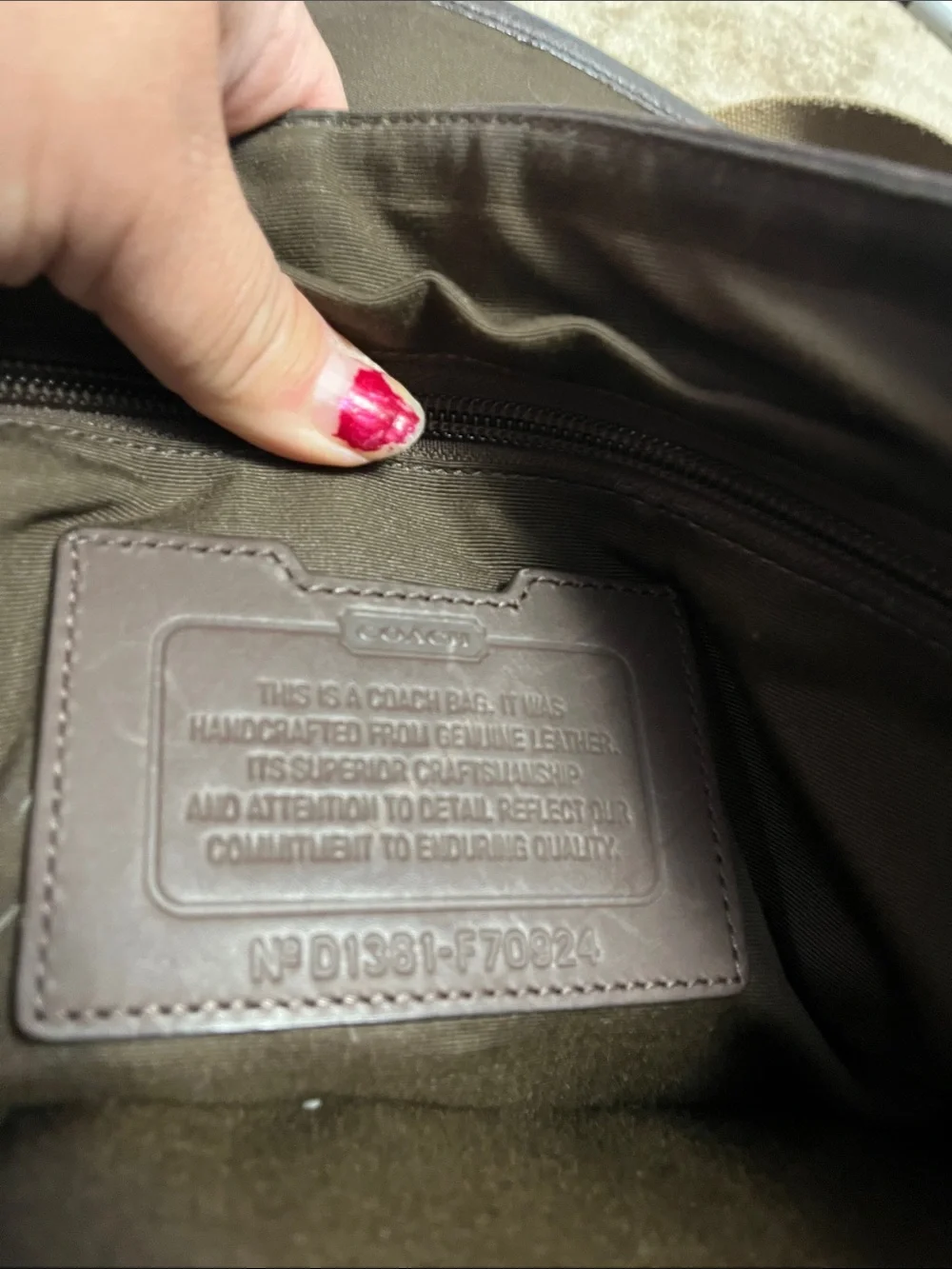 Leather Messenger Bag in Olive Green with Brown Trim Camden leather suede 2013
